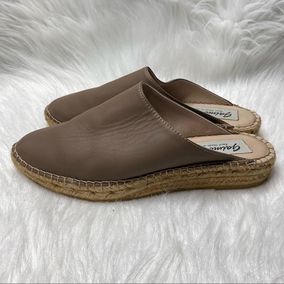 Gaimo Espadrilles Leather Almond Toe Mules Sandals Size EU37 US 6.5 - Picture 2 of 10